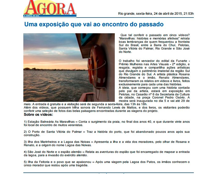 Jornal Agora – Rio Grande – 24-4-2015