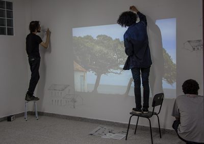 Participação dos alunos do curso de Artes Visuais - Guilherme Nader, Vinícius Rodrigues e Kristopher Machado